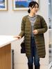 Beams Heart French Long Down Size M Women's Jacket, Olive,