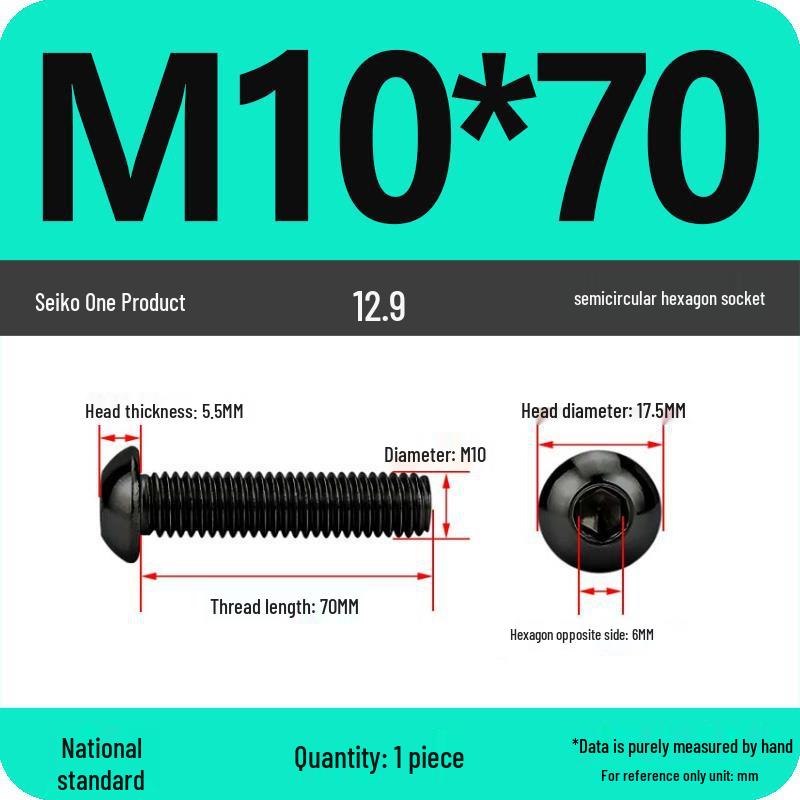 High-Strength 12.9 Pan Head Socket Cap Screws: M6, M8, M10, M12 Sizes