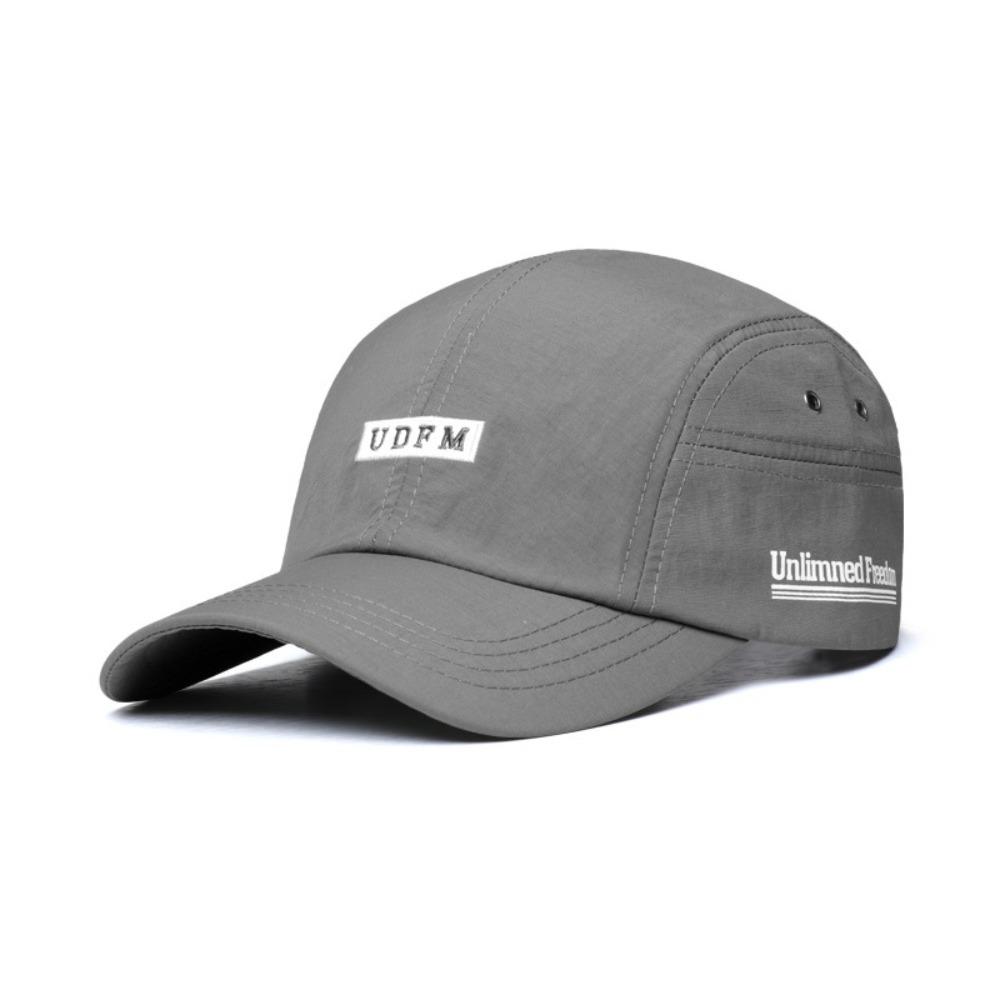 5 Panel Waterproof Sumbrero Cap for Men Women, Vintage Classic Mesh Embroidery Letter Black, Ideal for Travel Outdoor Camping
