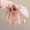 Pearl Large Organza Scrunchies Hair Bands Hair Ties Ponytail Holder Gentle Elastic Oversize Chiffon Scrunchies Bun Hairstyle