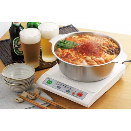 Yoshikawa Luxury Stainless Steel Shabu-Shabu Pot, 26cm, SJ1678