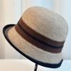 Autumn and Winter French Color Matching Elegant Temperament Bucket Hat Fashion Explosion Retro Thermal Basin Hat