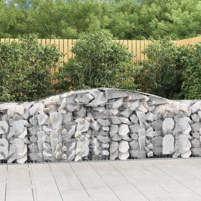 VidaXL 20x Paniers à Gabions Arqués Cages à Gabions Arquées Murs de Gabion Barrières de Jardin Terrasse Extérieur 3146993