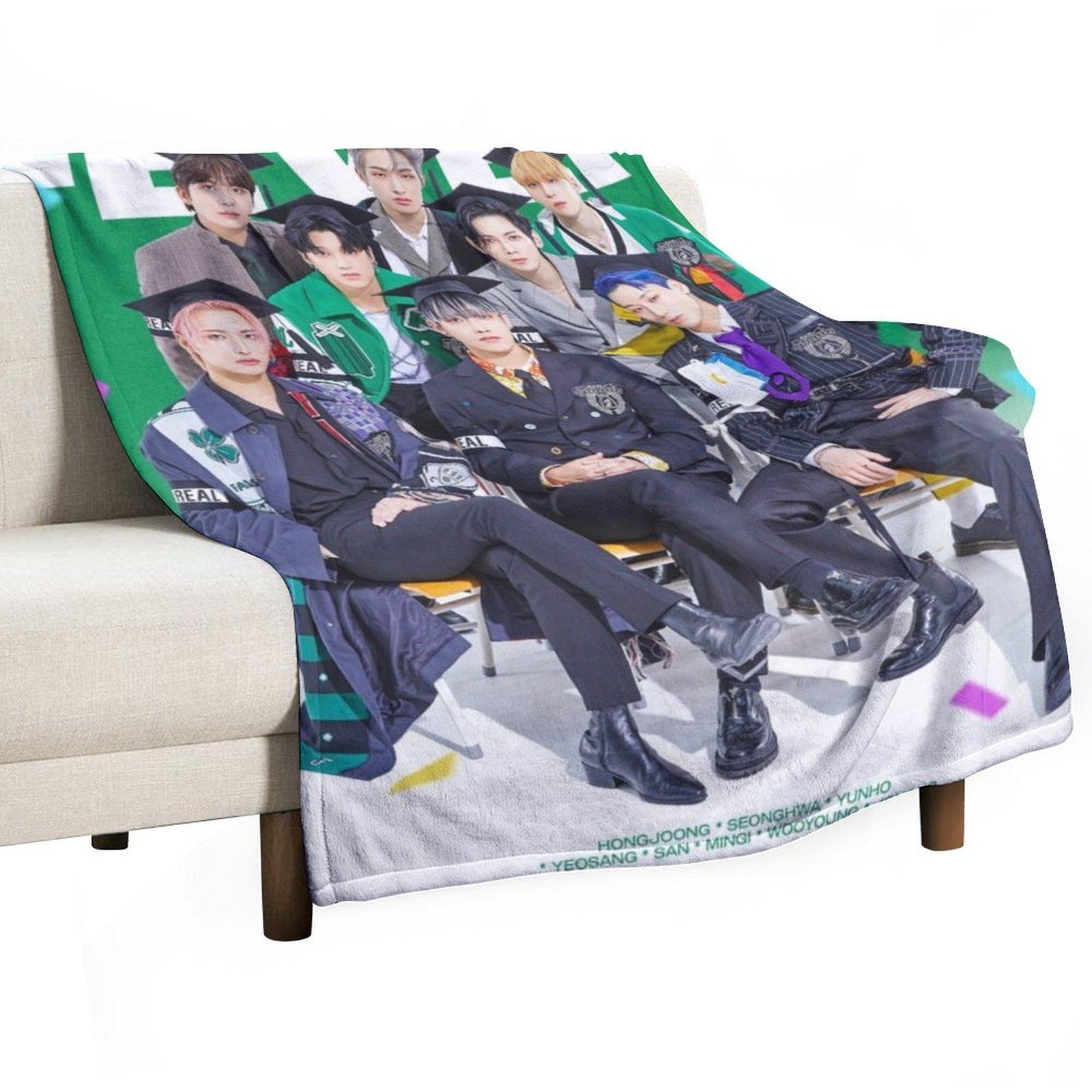 ATEEZ  Heung  Плед Туристический Пушистый Мягкий Декоративный Плед 30x40in