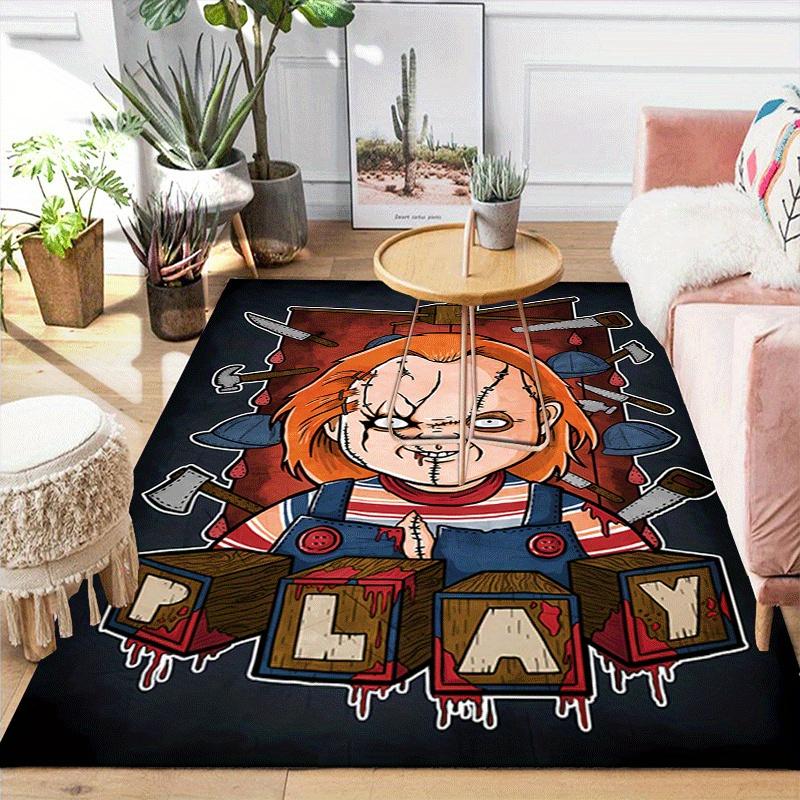 1pc Chucky Pattern Area Rug, Anti slip Non Shedding Stain Resistant Carpet