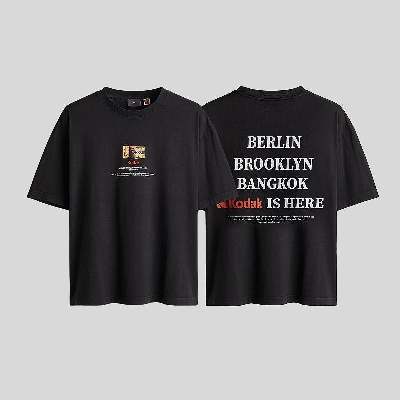 

[Kodak] Мужская и женская футболка HM 2025 Лето Новое поступление Принт круглый вырез круглый вырез Свободный короткий рукав 0972640