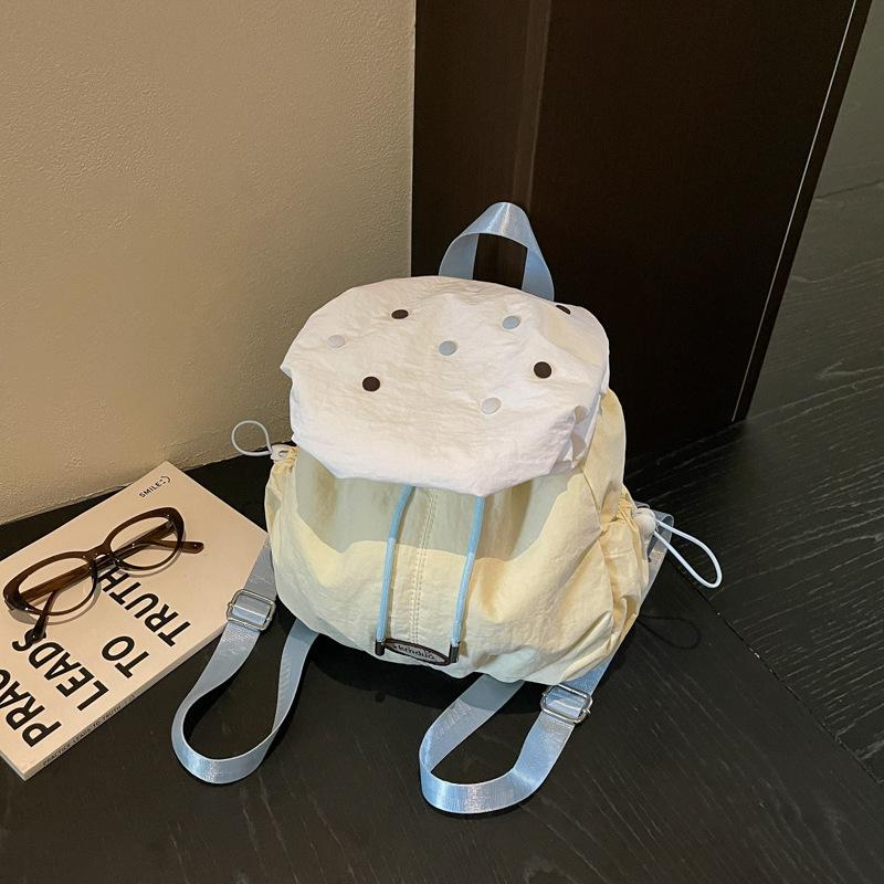 Schoolbag Korean Cartoon Drawstring Backpack Women's 1011 New Daily Travel Girl Style Schoolbag Light Class Commute