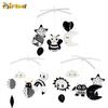 Aipinqi Black & White Baby Mobile with Stand & Music Box - Plush Animal Soothing Toy for Crib