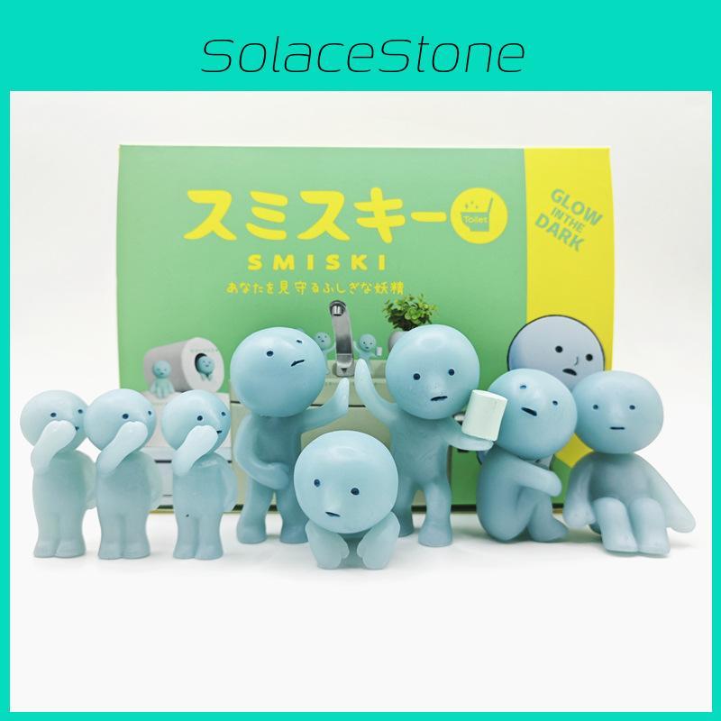 Elf Bathroom Glow In The Dark Pvc Collectible Blind Box Figures Home Car Decor