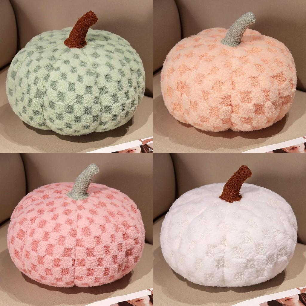 Lattice Pumpkin Pattern Plush Toy Vegetable Stuffed Doll Decoration Gift Kids