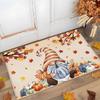 Thanksgiving Elf Front Door Rug Pumpkin Maple Leaf Indoor Entrance Floor Mat Stain Resistant Kitchen Mat Home Decoration