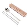 Zestaw Pałeczki Łyżka Stal Nierdzewna Przenośny Zestaw Sztućców Podróżny Zestaw Przyborów Kempingowych