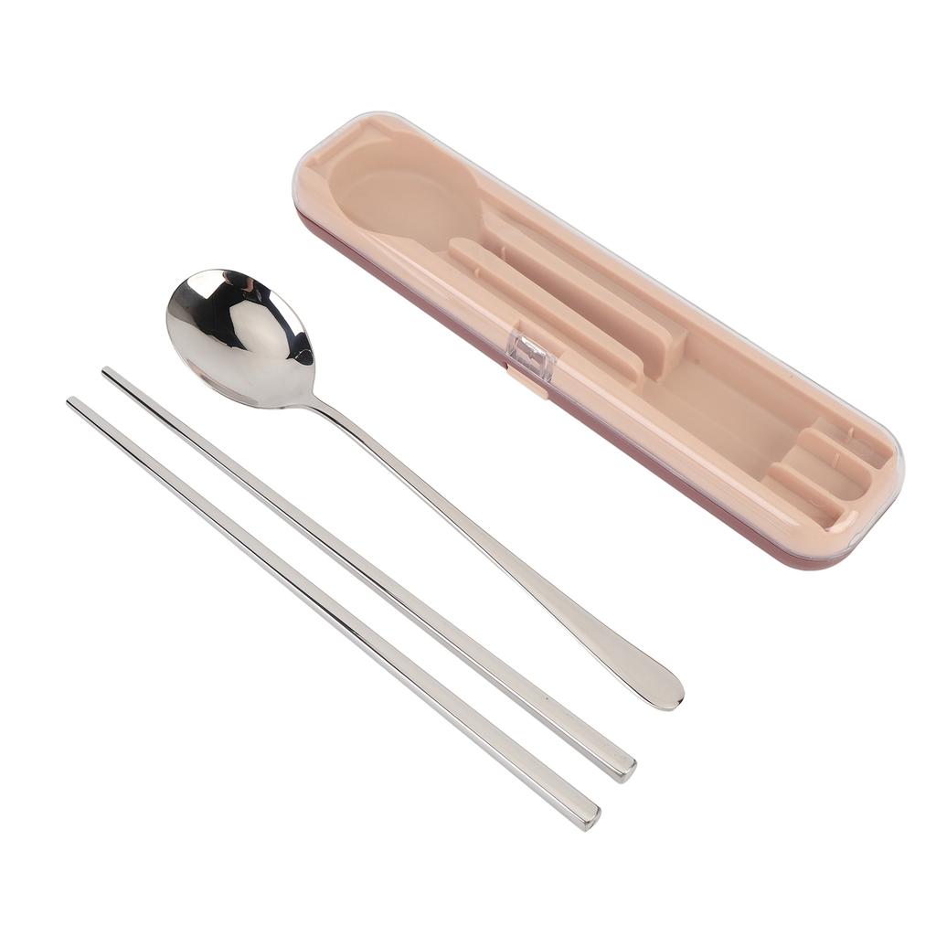 Zestaw Pałeczki Łyżka Stal Nierdzewna Przenośny Zestaw Sztućców Podróżny Zestaw Przyborów Kempingowych