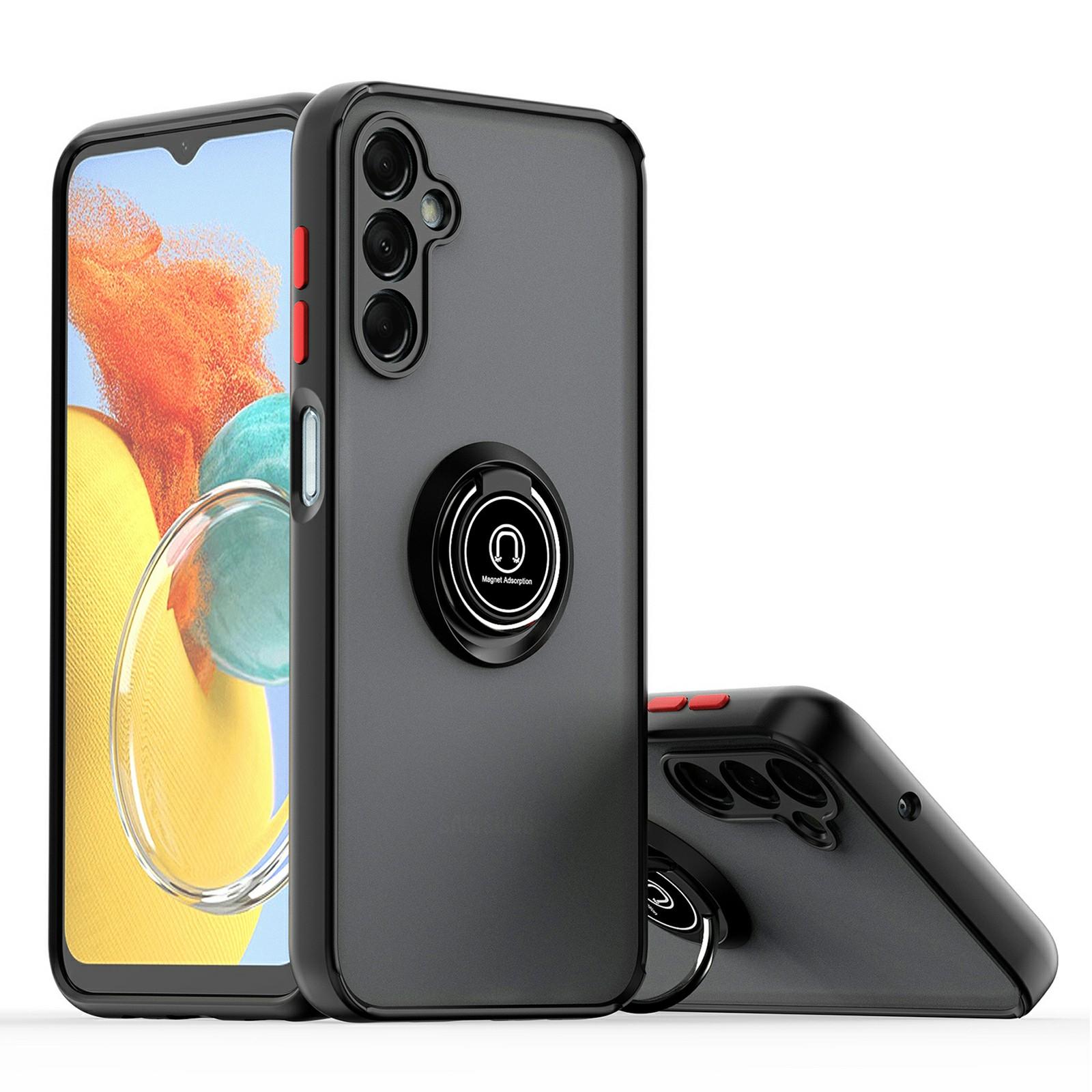 

For Samsung Galaxy A25 5G (Global) (161.0 X 76.5 X 8.3mm) Case Kickstand Hybrid Phone Cover Black/Red