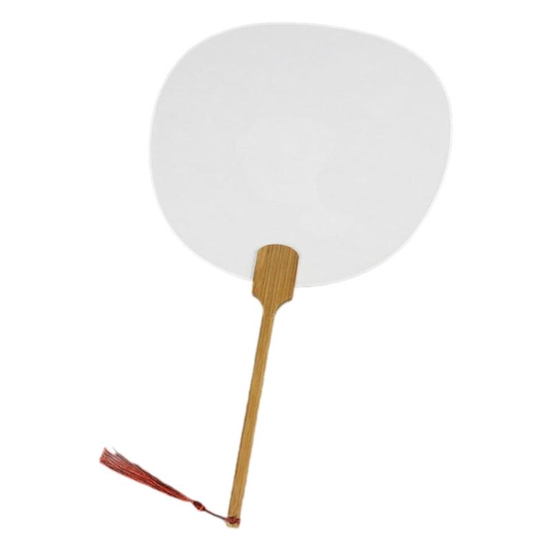 Blank Rice Paper Fan Round Fan Paper Hand Fan Wedding Fan Decorative Painting Fan Blank Fan Kids