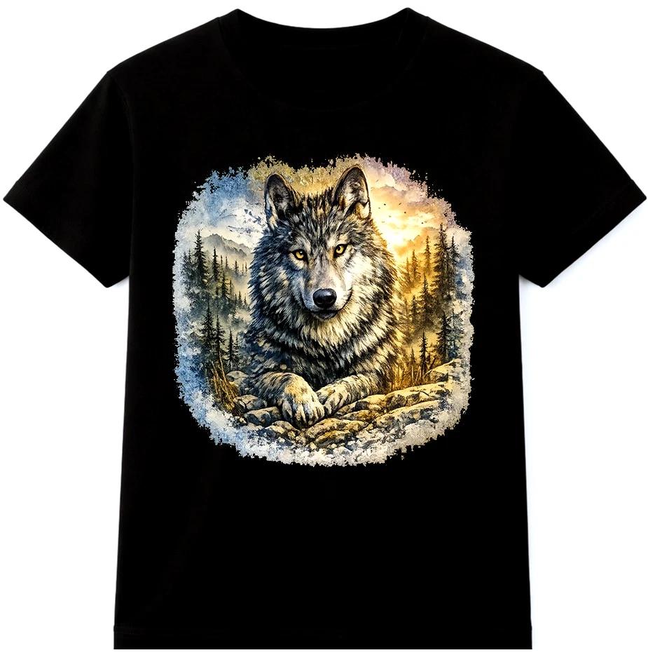 Wolf T Shirt Wildlife Graphic Tee Forest Nature Animal Shirt M