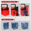 Fishing Box Travel Fishing Case Box with Bottle Holder Rod Stands Tubes Sturdy ABS plastic Fishing Box w/ Self locking system