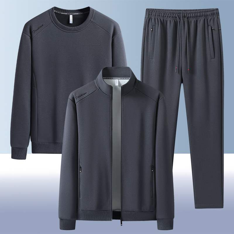 Men Tracksuits Hoodies and Sweatpants 3 Pieces Set Spring and Autumn Sportwear Unisex Jogging Suit