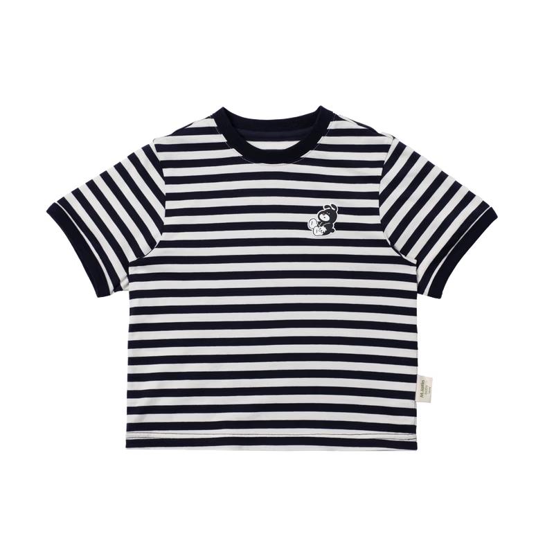 

M.Latin Boys Cartoon Print Color-block Short Sleeve T-Shirt 110