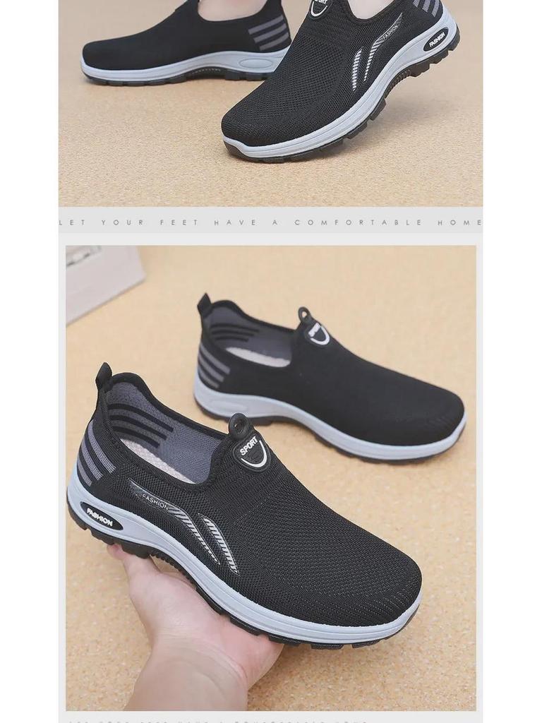 Lightweight Non-slip Old Beijing Men's Slip-on Shoes for Middle-aged & Elderly
