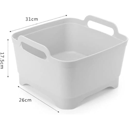 YOROXRG Silicone Square Washtub, Foldable, Large Capacity, for Sinks, Kitchen, and Outdoor Use (Green)