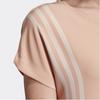 adidas Originals Casual Breathable Loose A-Line Short Sleeve Dress Women Dresses Off-White EC0934