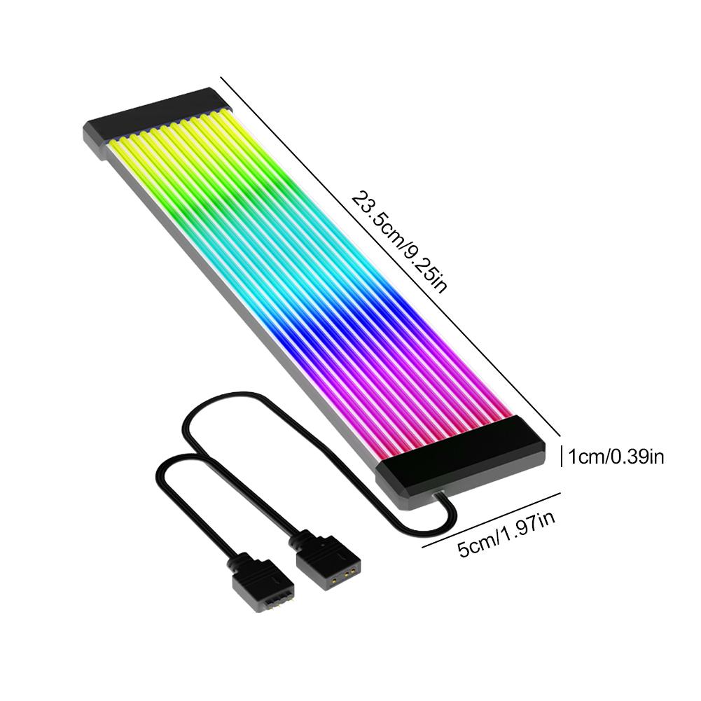 5V 3Pin ARGB Sync PC Cable 8/24PIN Motherboard Power Extension Cable Flexible LED Strip Light DIY Kit Video Card 8Pin 6PIN Cable