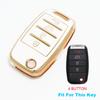 3/4 Button Tpu Car Key Shell Fob Case Cover For Hyundai Elantra Genesis Sonata Kia Rio Sedona Sorento Soul Sportage Forte Optima