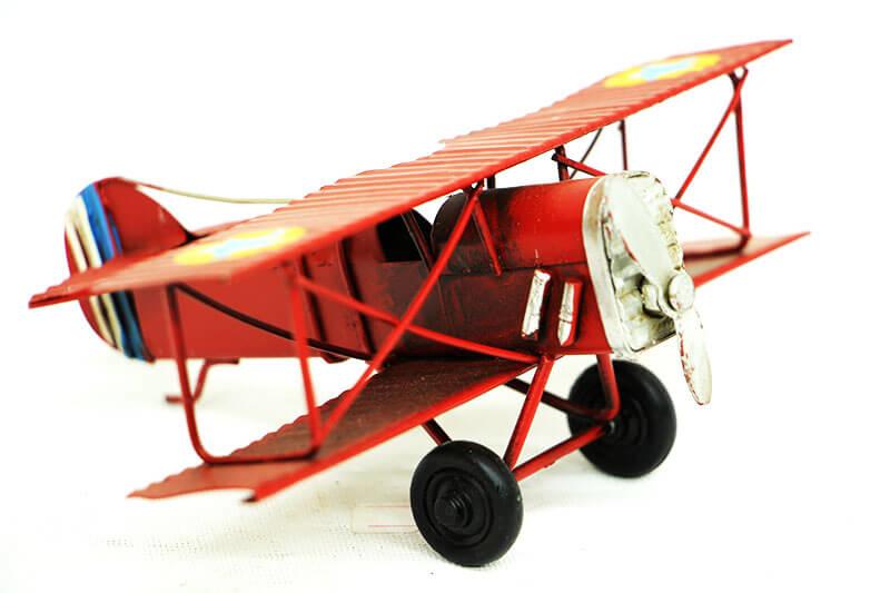 

Декоративный металлический самолет-биплан