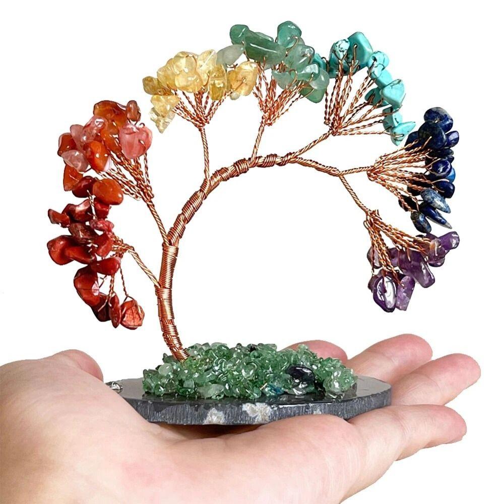 Natural Natural Crystal Tree Handicrafts Crystal Wishing Tree Ornaments Mini Tree Model  Office