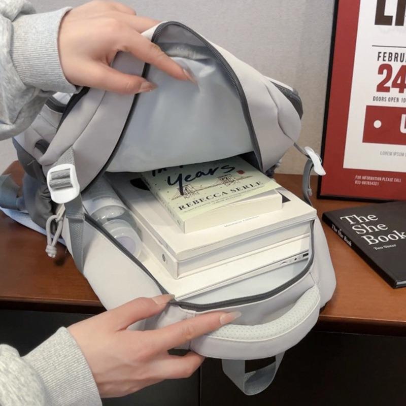 New High-value, Fresh and Sweet Backpack for Junior High School Students, Contrasting Colors, Lightweight and Large-capacity Backpack.