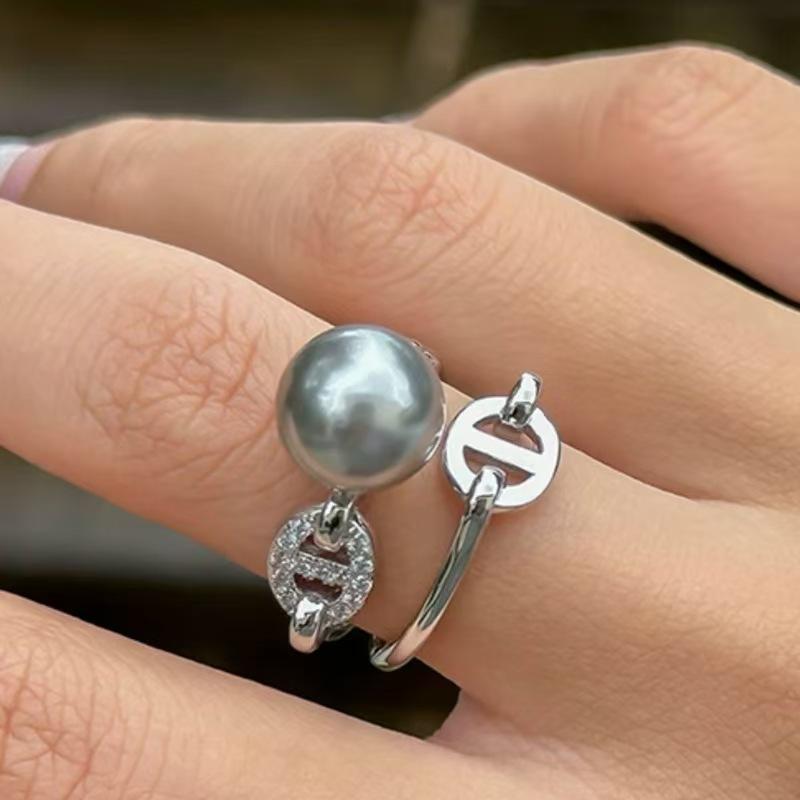 Fashion Personality Creative Design Small Ball Ring for Women Men Trending Irregular Metal Open Finger Rings Female Punk Jewelry