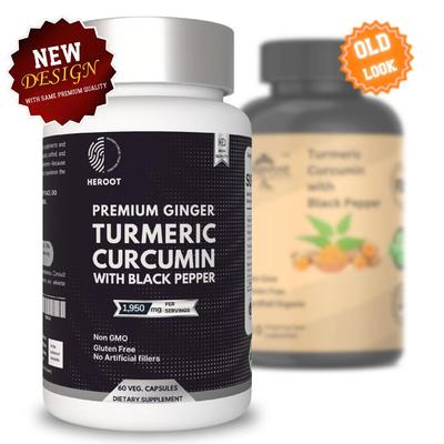 Carbamide Forte Kurkuma Curcumin Kapseln mit Schwarzem Pfeffer & Ingwer – 1950 mg (95% Curcumin-Extrakt)