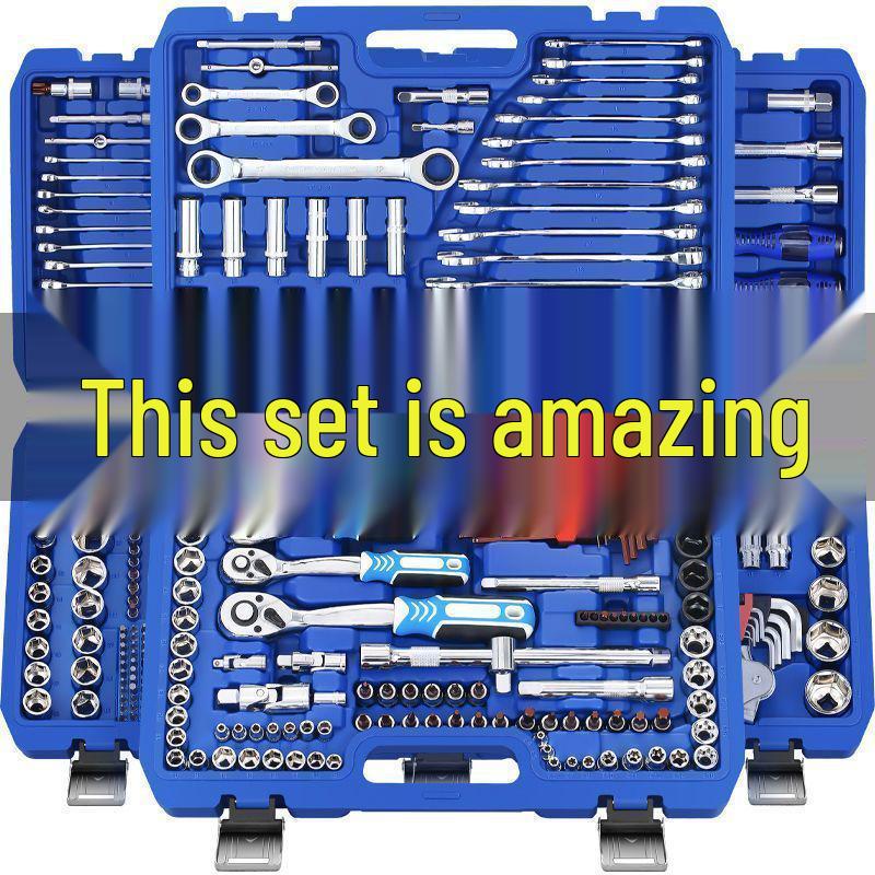 Universal Ratchet Socket Wrench Set: Multifunctional Tool Kit for Car and Motorcycle Repair