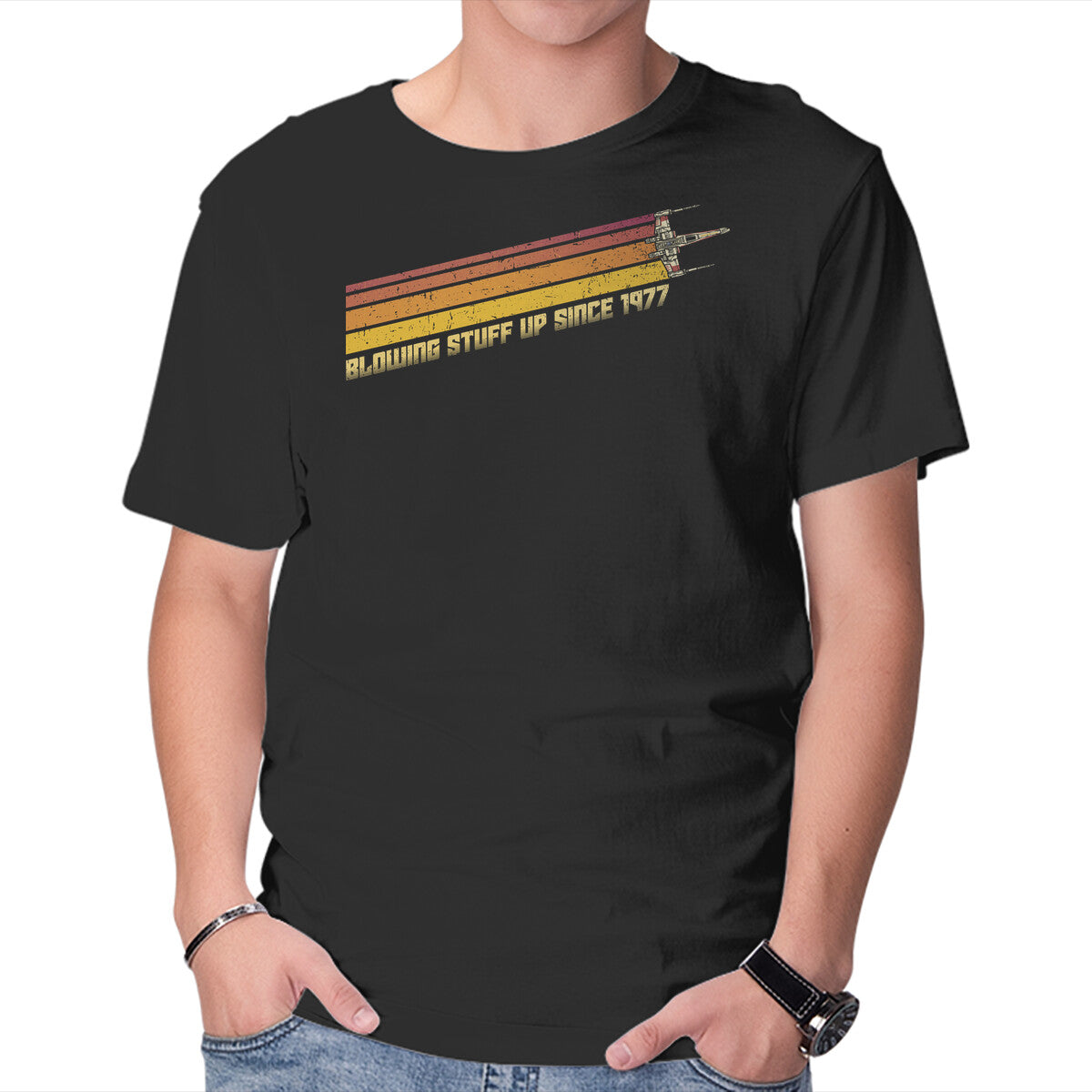 Unisex Crew Neck T-Shirt Blowing Stuff Up Since 1977 Graphic Short Sleeve Casual Tee XL