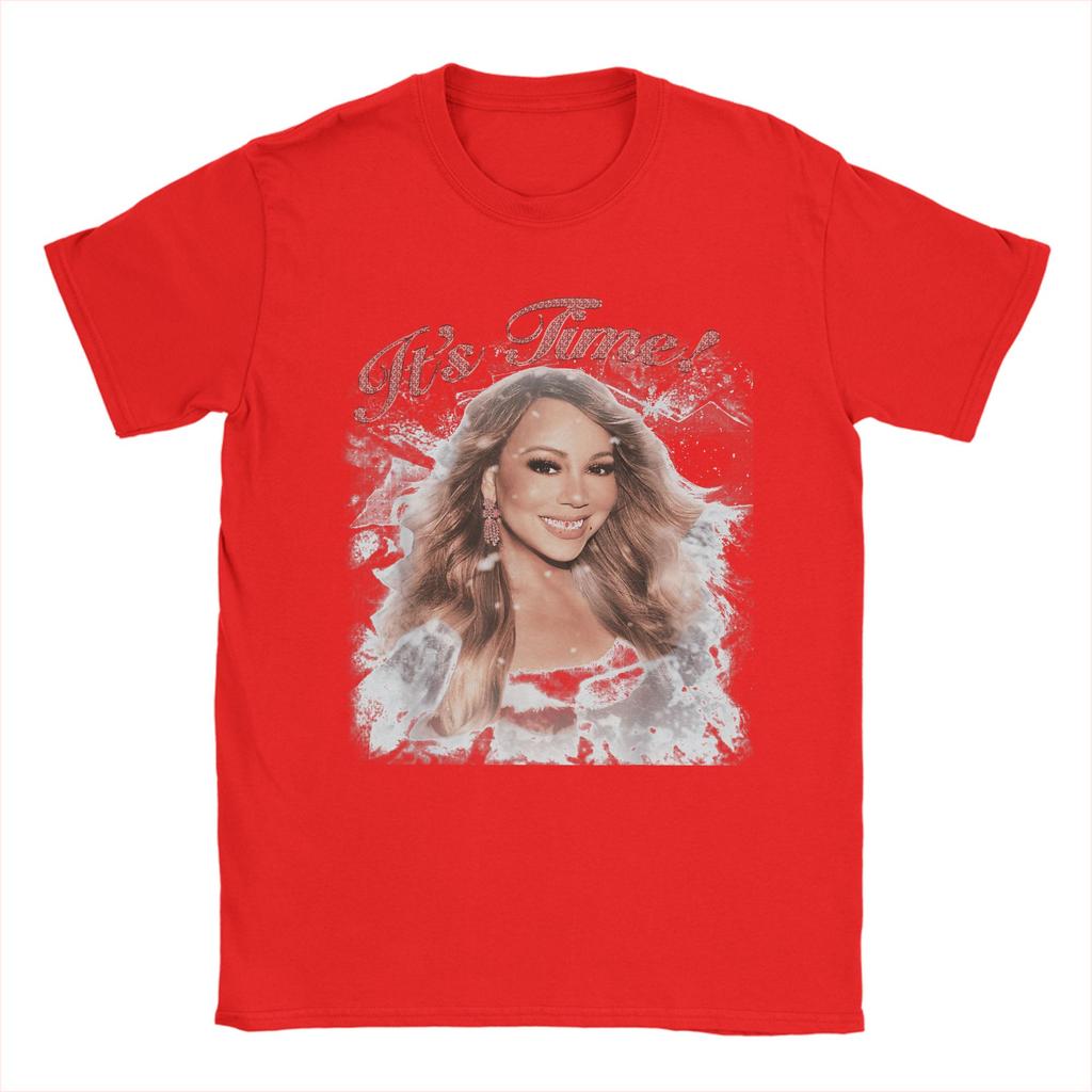 Men's T Shirt Mariah Carey It's Time 2025 T-Shirts Harajuku  Summer Tees Vintage Design Cotton Clothes Gift Idea