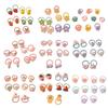 Pack of 10 Cartoon Hair Ties with Fruit/Flower Theme Designs for Little Girl and Children Sprinig Hair Styling Hairband