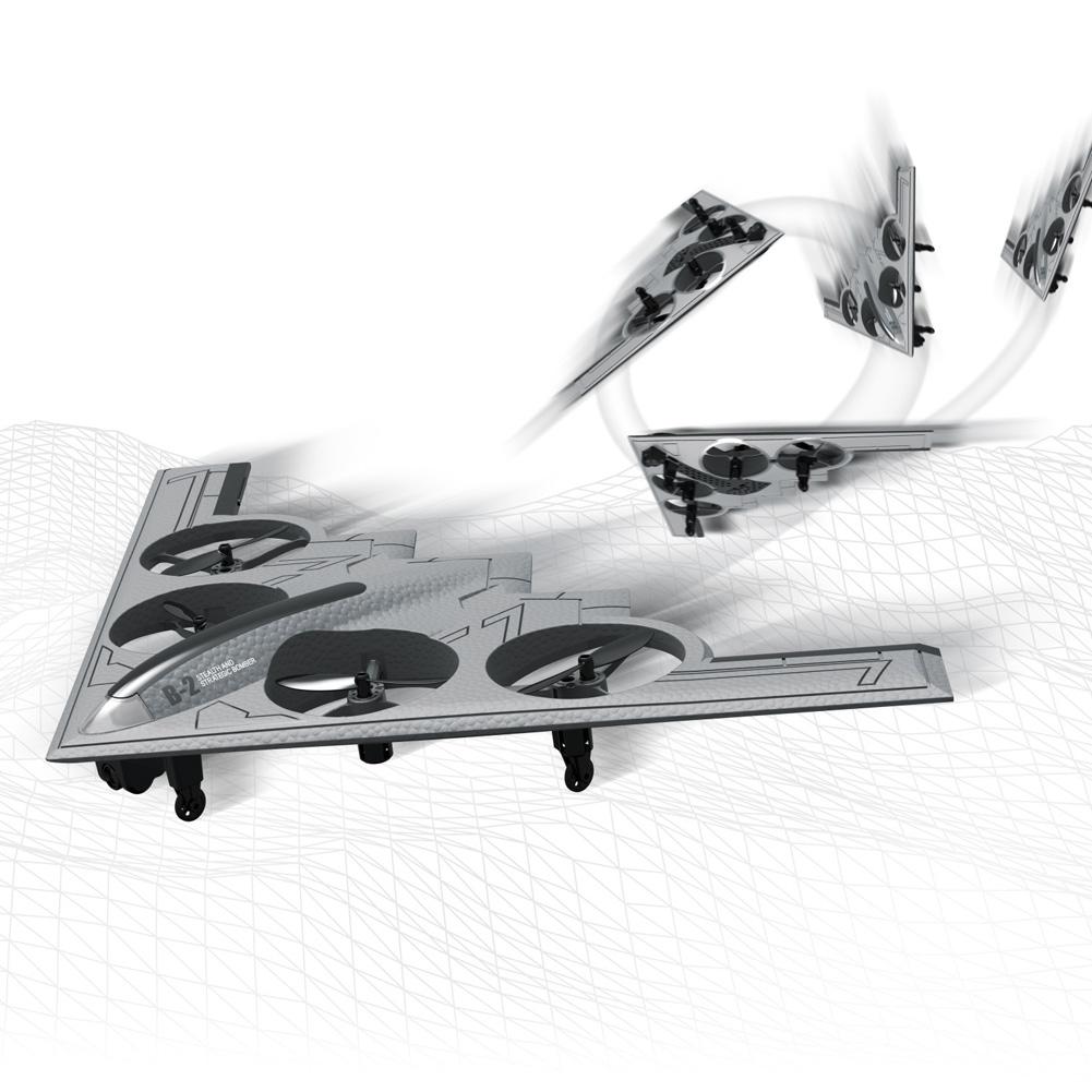 B2 2.4GHz RC Plane 360° Flip Remote Control Bomber Airplane With LED Light Gifts For Beginners Boys Girls