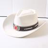 Popolari cappelli western da cowboy classici in camoscio europei e americani, cappelli da cowboy alla moda retrò da uomo e da donna