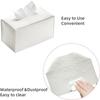 Tissue Box Cover Refined PU Leather Foldable Tissue Box Holder - Decorative Holder/Organizer for Bathroom Vanity Countertop
