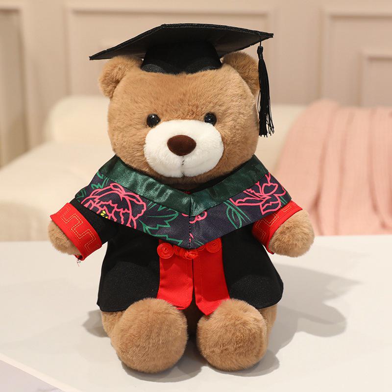 Dr. Bear Graduation Plush Toy - Teddy Bear Gift for Students from Primary To High School