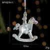 New Christmas Decoration Glitter Acrylic Ornament Transparent Snowflake Pendant for Xmas Tree Scene Decor Happy New Yeart