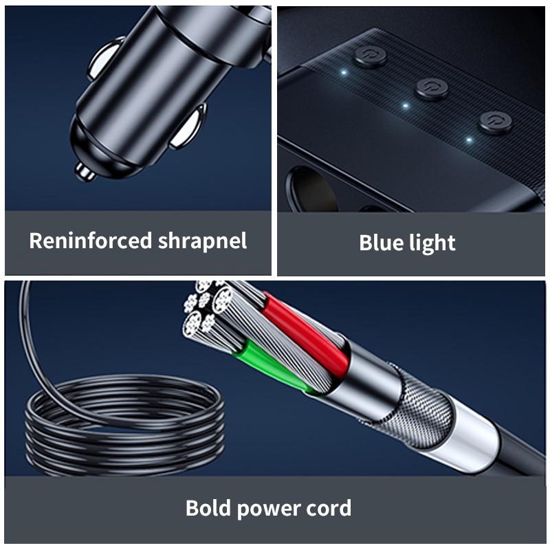 Încărcător Auto Portabil Quick Charge 3.0 și USB 20W Adaptor Brichetă Auto 128W Putere Mare 12V/24V Splitter Auto