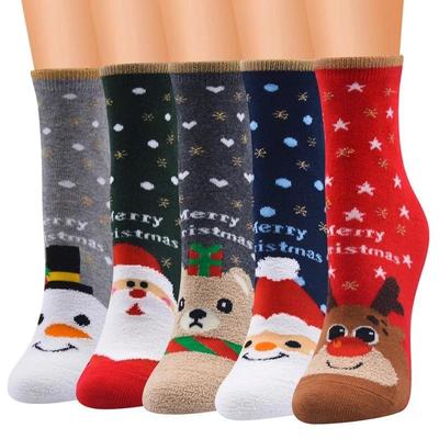 Calcetines de Navidad Calcetines de Media Caña Calcetines de Algodón con Dibujos Animados