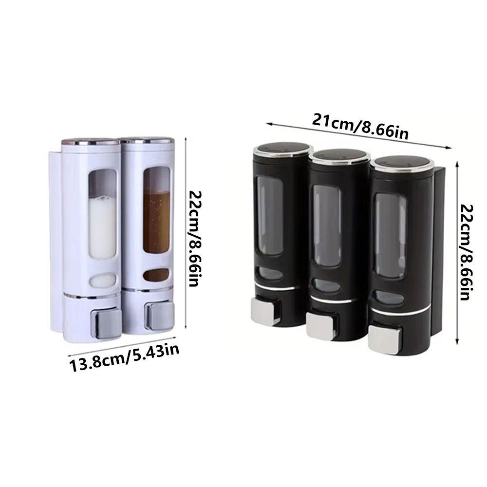 Manual Press Liquid Soap Container Wall-Mount Hand Sanitizer Jar Soap Dispenser Shampoo