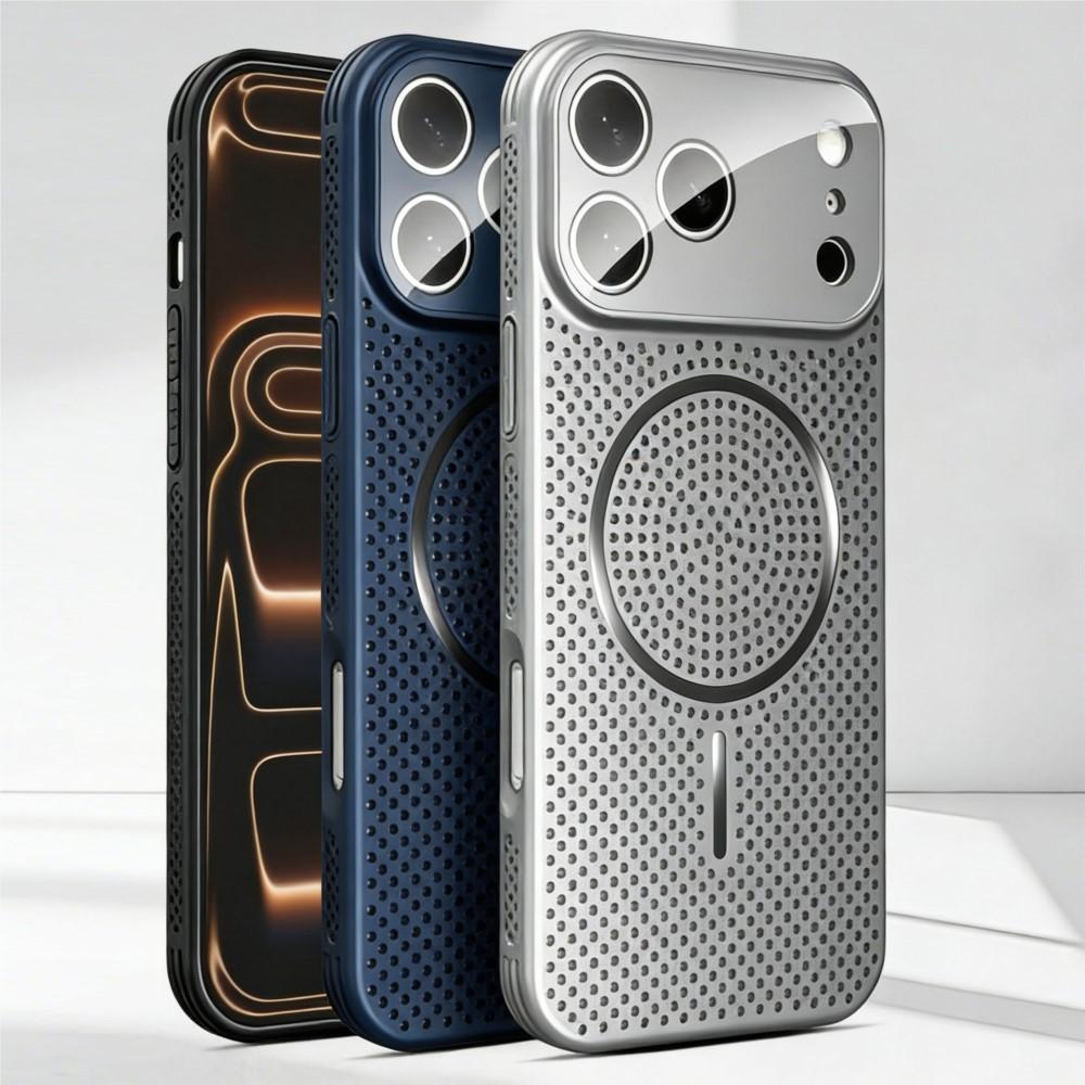 Heat Dissipation Cooling Mesh Hole For Magsafe Case for iPhone 17 16 15 14 Plus 13 12 Pro Max Hard Magnetic Len Protection Cover