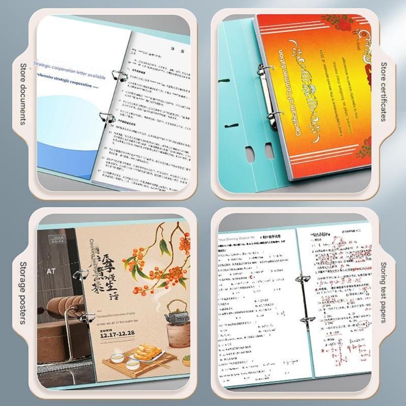 Reusable 2 Hole A4 Folders With Quick Open Mechanism Portable Document Carriers For Professionals Students