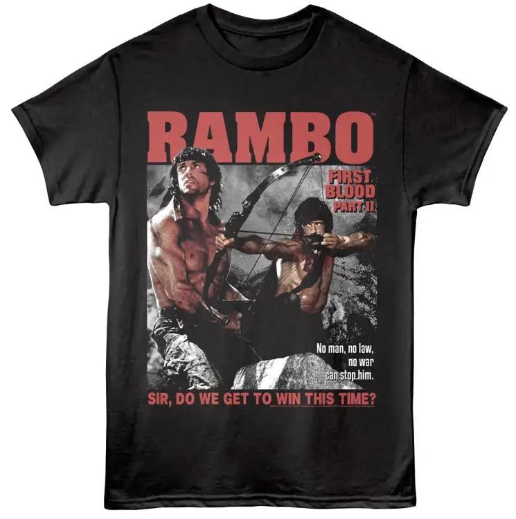Rambo 2 Win This Time Men s T T-Shirt S