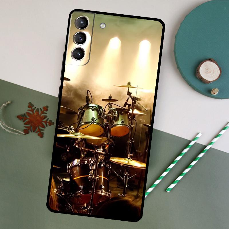 Musical Instrument Drum Phone Case For Samsung Galaxy S25 S26 Ultra S20 S21 S22 S23 S24 Plus S10 S25 FE Back Cover