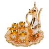 Vintage Turkish Tea Set with Tray and 6 Cups Coffee Pot Cups Set Wine Pot Set Decorative Tea Service Set for Home Party